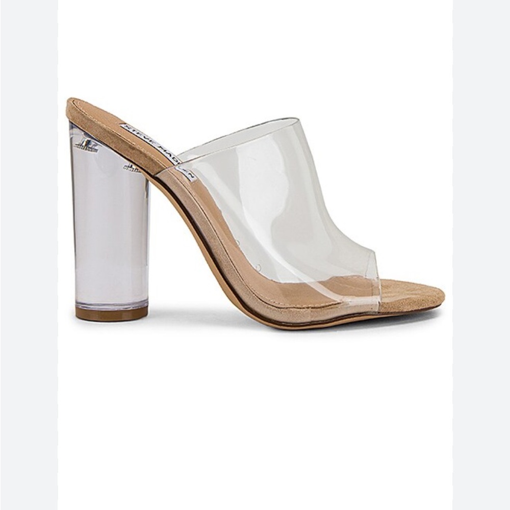 Steve Madden Classify Clear Heeled Sandals Sz 11